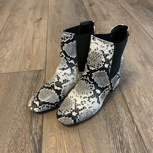 SHEIN snake skin booties